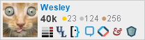 profile for Wesley on Stack Exchange, a network of free, community-driven Q&A sites
